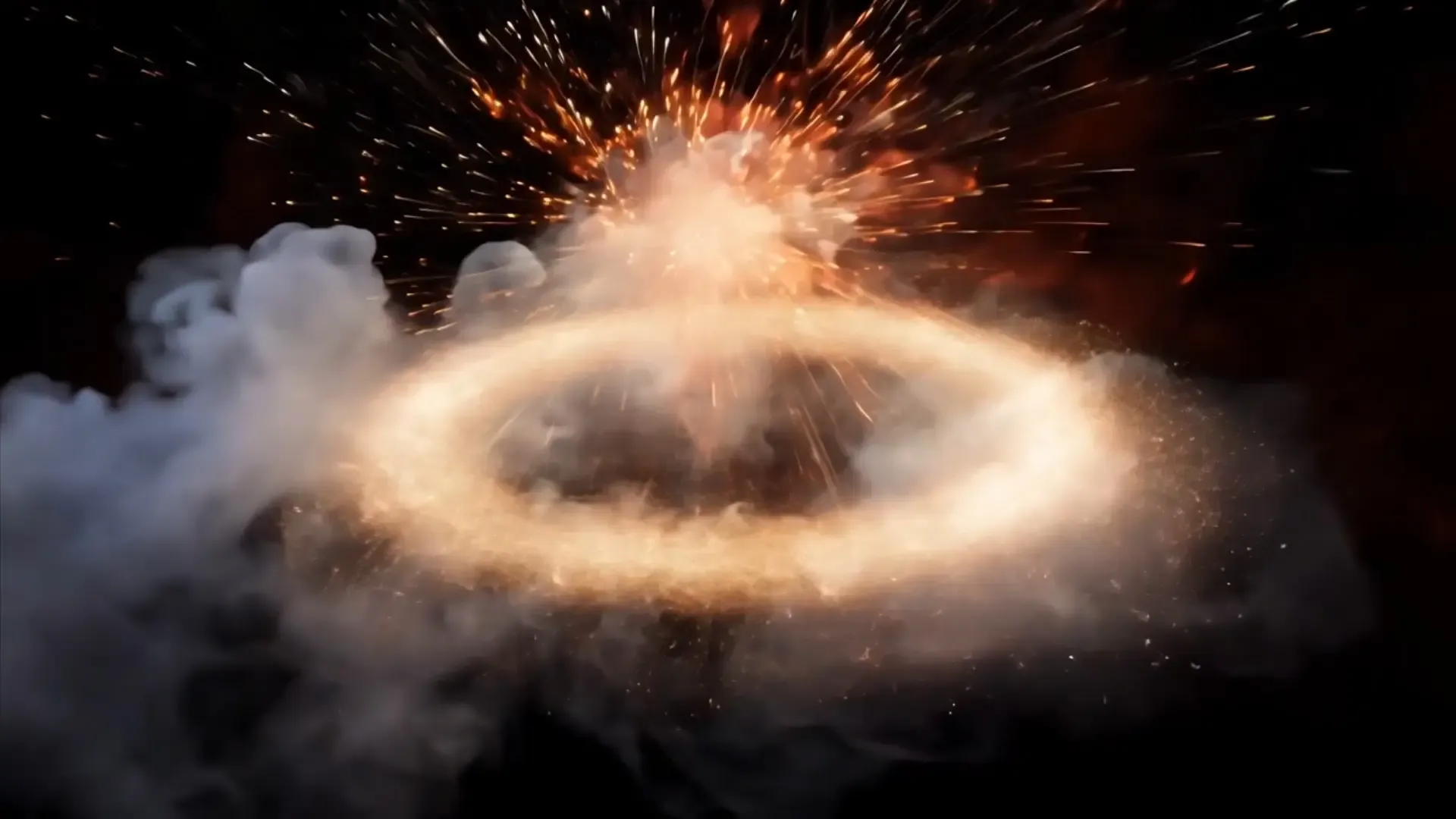 Intense Circular Fire Burst Background for Logo Animation